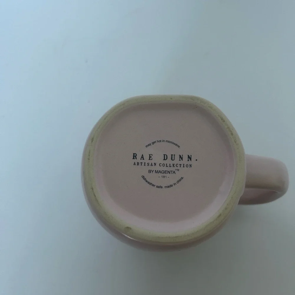 RAE DUNN ARTISAN‎ COLLECTION COFFEE MUG PINK FAITH HOPE LOVE